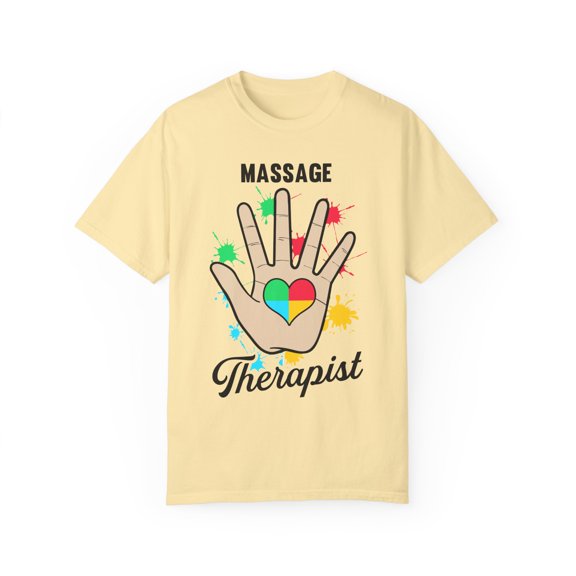 Novelty Vintage Reflexology Shiatsu Rubbing Relaxation Lover Hilarious Remedial Medicine Devotee Physiotherapy Unisex Garment-Dyed T-shirt