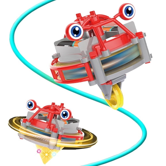 Novelty Walking Tumbler Unicycle Spinner Toy, Fingertip Gyroscope Spinner Car Anti Gravity Balance Robot Tightrope Walker, Two Modes of Unicycle and Gyro, Christmas Birthday Gifts for Kids Red
