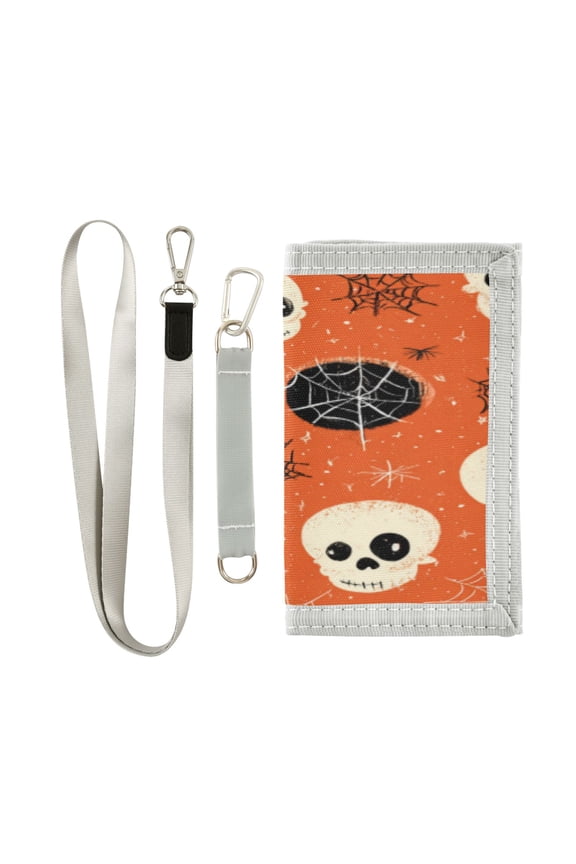 Novelty Wallet Stylish Foldable Wallet The Perfect Gift Cartoon Skulls and Cobwebs
