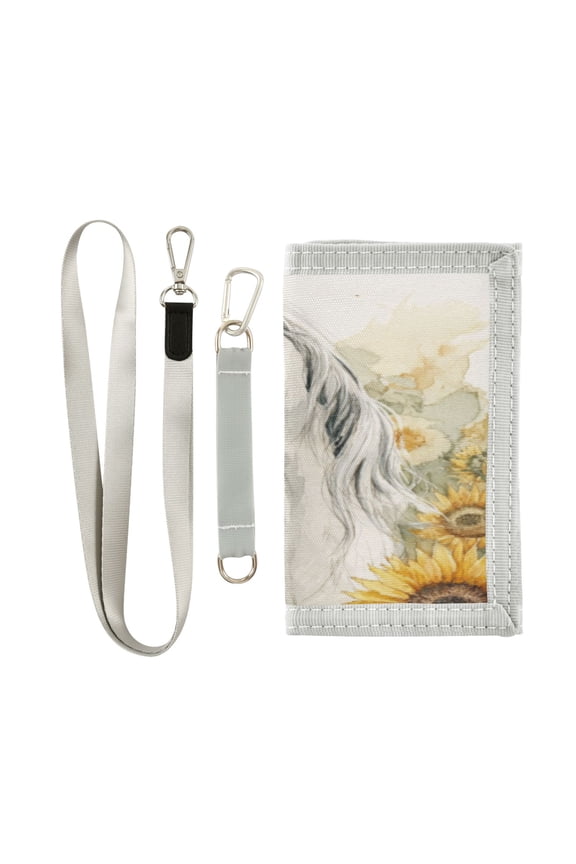 Novelty Wallet Stylish Foldable Wallet The Perfect Gift Elegant Long Mane White Horse