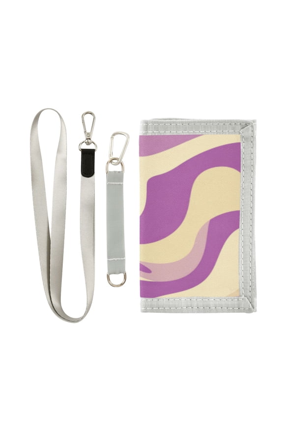 Novelty Wallet Stylish Foldable Wallet The Perfect Gift Light Purple Cream Flowing