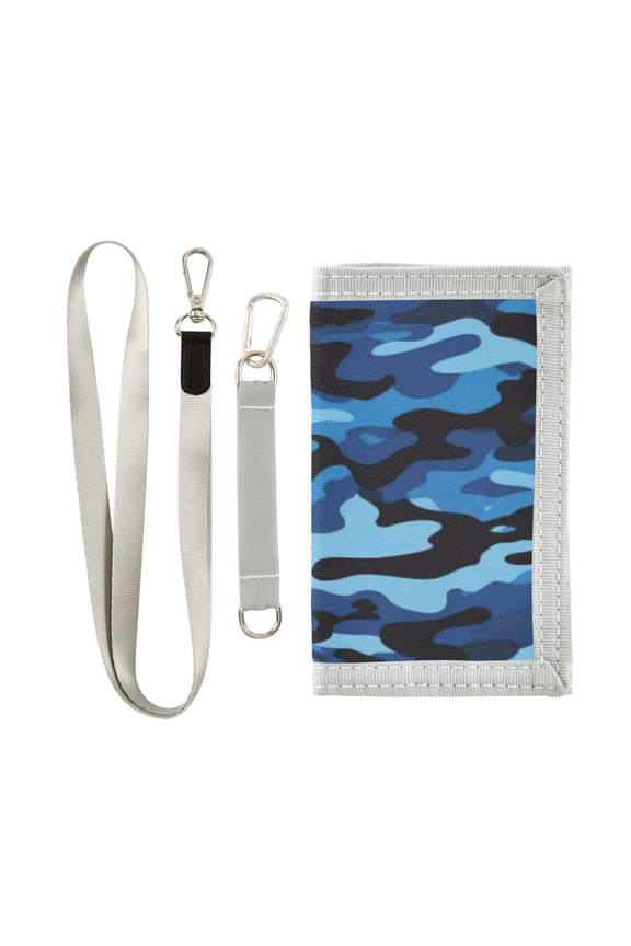 Novelty Wallets Foldable Novelty Wallets Prefect Gifts for Every Scene Blue Army Camouflage