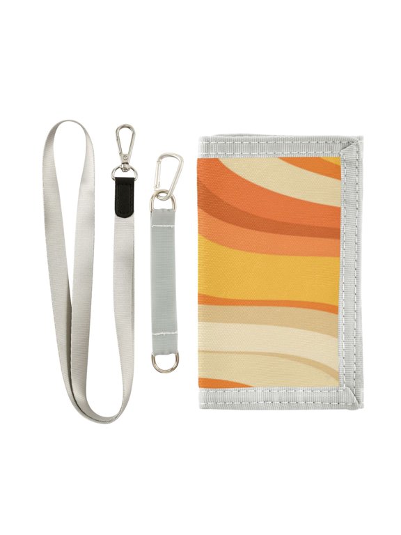 Novelty Wallets Foldable Novelty Wallets Prefect Gifts for Every Scene Orange Color Clash Pattern