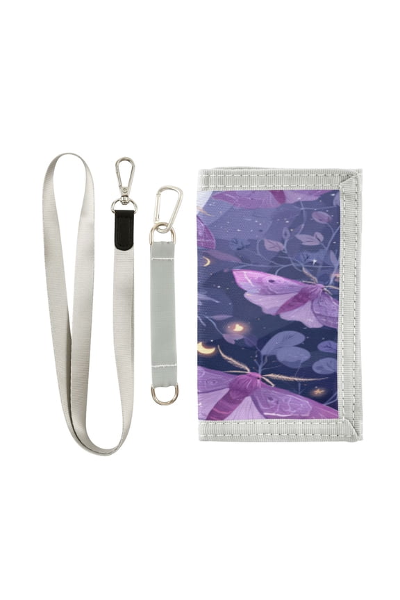 Novelty Wallets Foldable Novelty Wallets Prefect Gifts for Every Scene Purple Lilac Moths