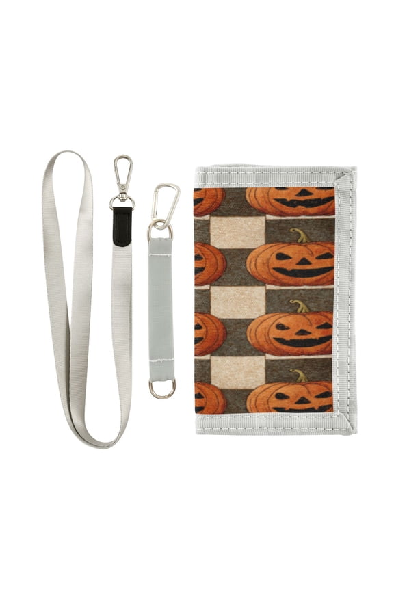 Novelty Wallets Foldable Novelty Wallets Prefect Gifts for Every Scene Striped Wicked Pumpkins