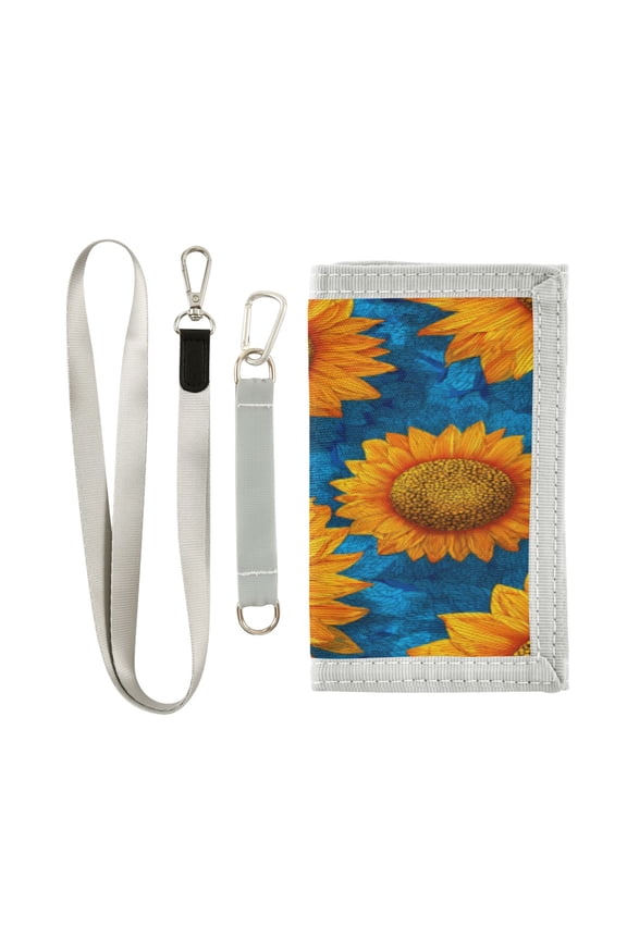 Novelty Wallets Foldable Novelty Wallets Prefect Gifts for Every Scene Vibrant Digital Sunflower Painting