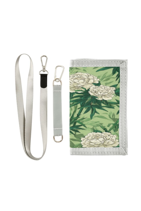 Novelty Wallets Foldable Novelty Wallets Prefect Gifts for Every Scene White Peony and Bamboo