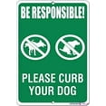 thumbnail image 1 of Novelty Warning Metal Tin Sign Be Responsible Please Curb Your Dog Pet Animal Sign Outdoor Security Farm Yard Warning Decoratives Metal Aluminum Sign 8 X 12 INCH, 1 of 4