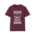 thumbnail image 1 of Novelty Weekends Forecast Snowboarding Leisure Enthusiast  Hilarious Snow Boarder Skiing Wake Boarding Sport  Unisex Softstyle T-Shirt, 1 of 4