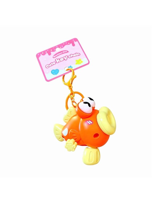 Novelty Wind Up Fish Keychain 3 Color Options for Gift Giving Daily Use