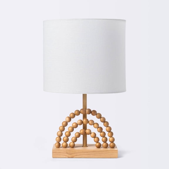 Novelty Wood Rainbow Table Lamp - Light Wood  Socket Push Through Switch, Standard Edison Medium Screw Base E26, 1 LED Bulb