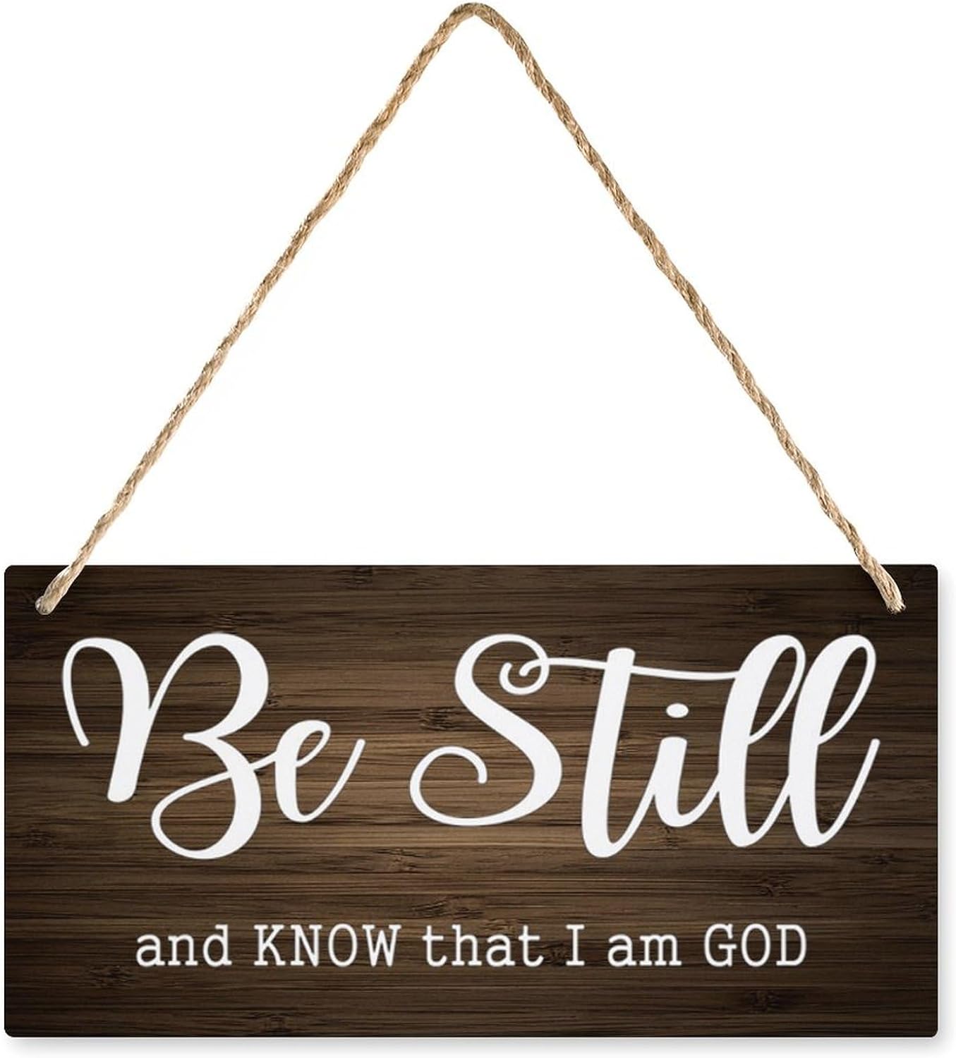 Novelty Wood Sign Be Still And Know That I Am God Wooden Wall Art Decor ...