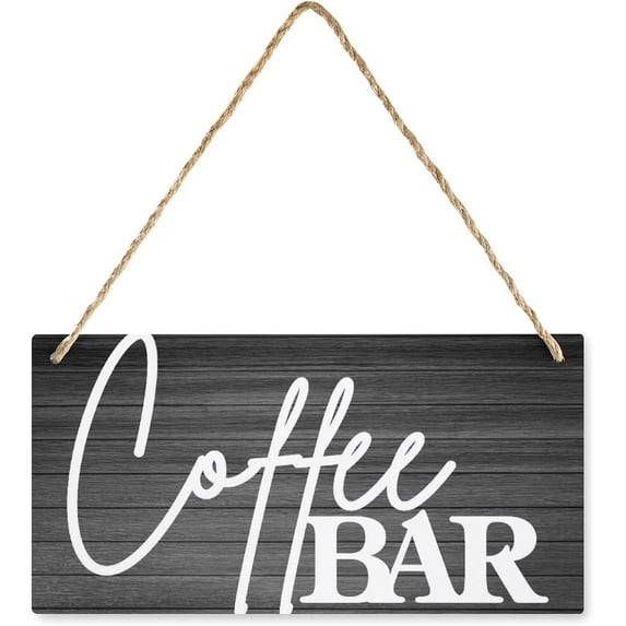 Novelty Wood Sign Coffee Bar Office Wall Decor For Living Room Decor 5x10 Inch