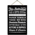 thumbnail image 1 of Novelty Wood Sign Home Farmhouse This Bathroom Uses A Septic System Do Not Flush Hopes & Dreams Rustic Decorative Wood Sign Home Kitchen Decor 8x12 Inch, 1 of 4