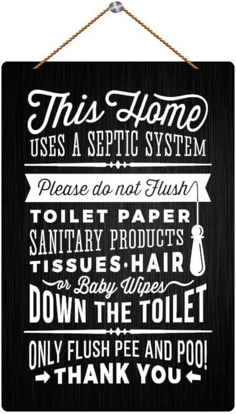 Reilly Originals "Flush Only Toilet Paper" Bathroom Sign - 6x8 Inch Acrylic, 2-Pack, Made In USA - View #2