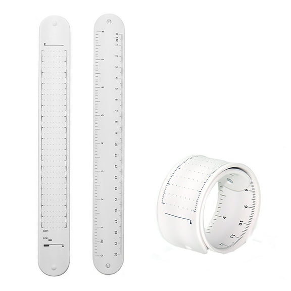 Novelty Wristband Notepad with Reusable Slap Bracelet To Do List Note Wearable Ruler Include Daily Study Work Organizer, 9.37x1.18 inch, White, 9.37x1.18 inch, White