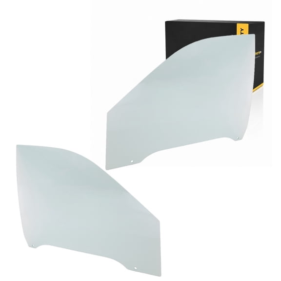 KarParts360 For 2002-2005 Kia Sedona Door Glasses Driver And Passenger Side | Pair | Front | Green Tint | Replacement For 0K55359511, 0K55358511
