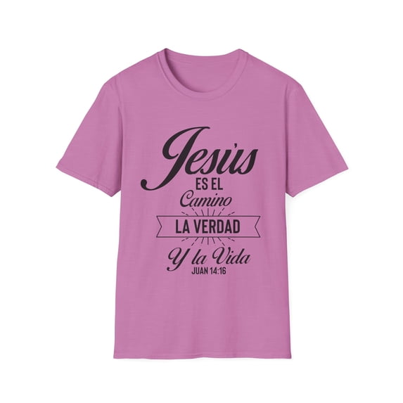 Novelty Él Es El camino, La Verdad Y La Vida Juan 14:16 Vintage Scripture Christianity Believer Enthusiast Unisex Softstyle T-Shirt