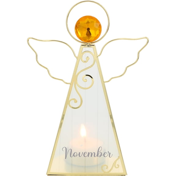 Pavilion Gift Company - November - 6.5" Monthly Angel Tea Light Holder