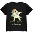 thumbnail image 1 of November Birthday Dabbing Unicorn Sunglasses Youth T Shirt, 1 of 1