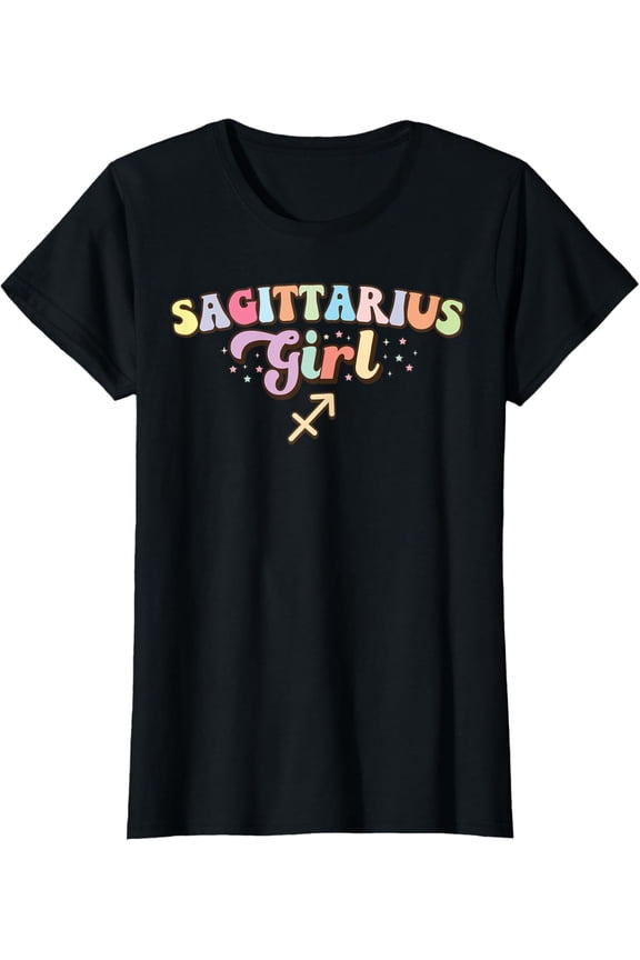 November December Zodiac sign Birthday Sagittarius girl T-ShirtMen's and women's gift, black and white T-shirt, size: Extra large S-4XL