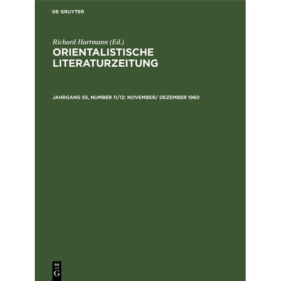 November/ Dezember 1960, (Hardcover)