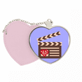 thumbnail image 1 of November Orange Film Valentines Day Mirror Travel Purse Makeup Heart Pink, 1 of 4