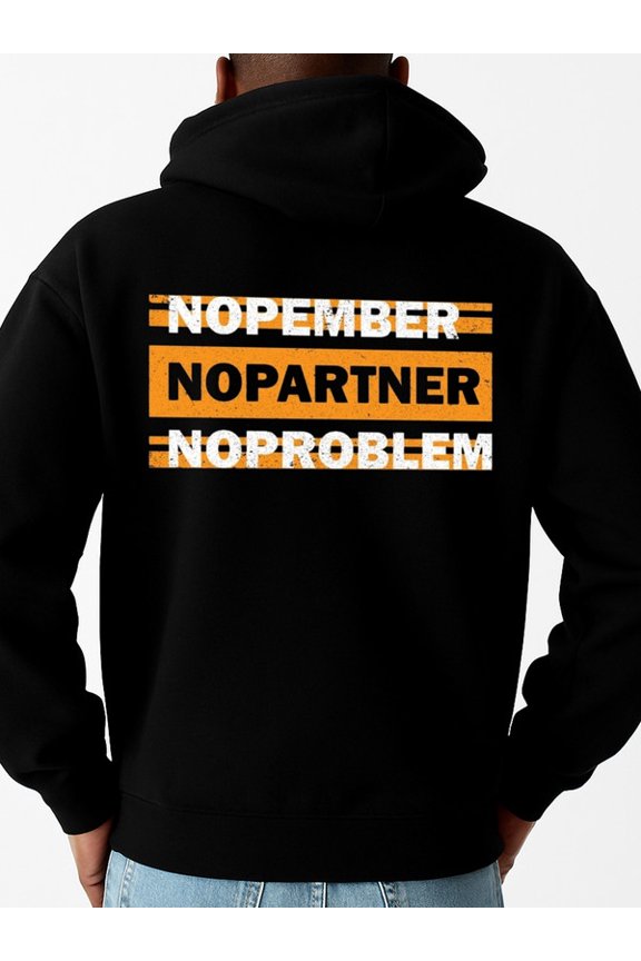 November No Problem graphic hoodies funny humor for men polyester black Daily and Weekend Wear streetwear vintage y2k Classic Unisex Shirt Graphic tshirts Basic Unisex Shirt Short Sleeve tshirts