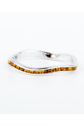 November Swarovski Crystal Stackable ring in Sterling Silver