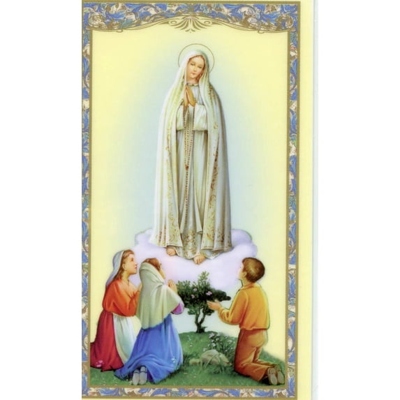 Novena To Our Lady of Fatima holy card - laminated - Pack of 25 ...