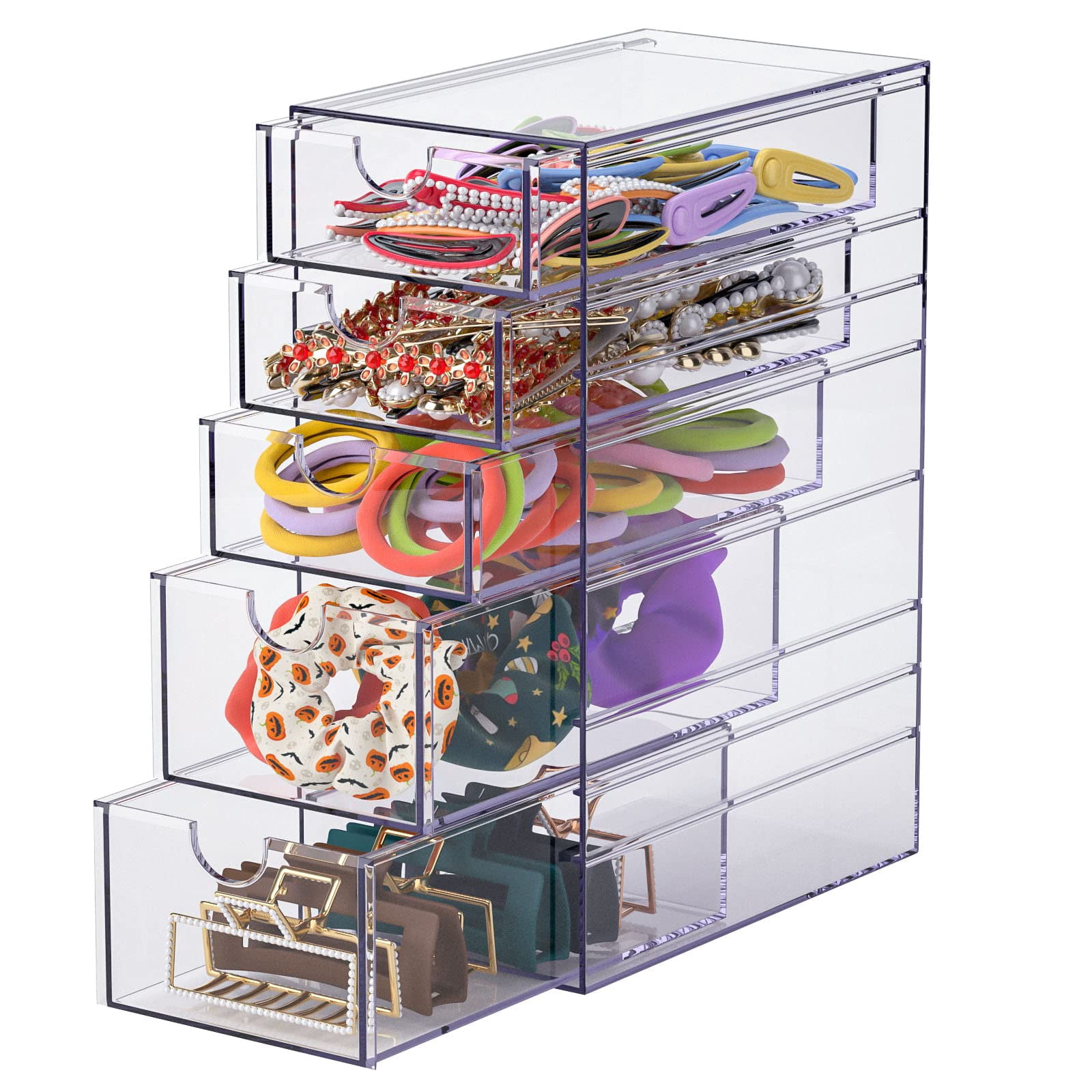 Noverlife Clear Containers for Hair Accessory Organizing, Plastic Hair ...