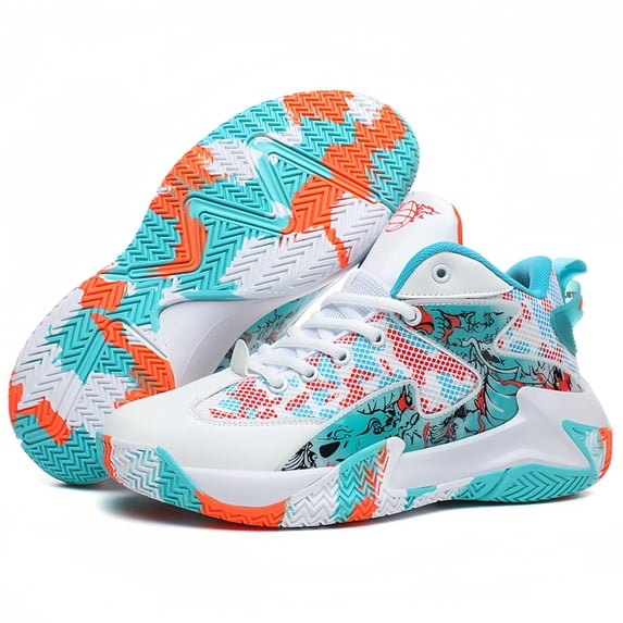 Novetra Men's Basketball Shoes Anti Slip Sports Training Running - GREEN_9.5