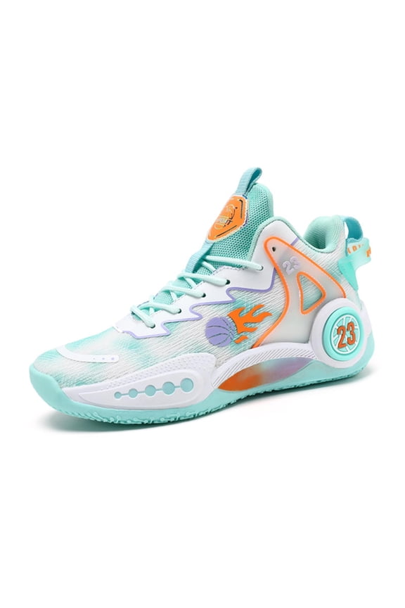 Men's High Top Basketball Shoes, Fashionable Graffiti Running Training Sports Shoes Gifts