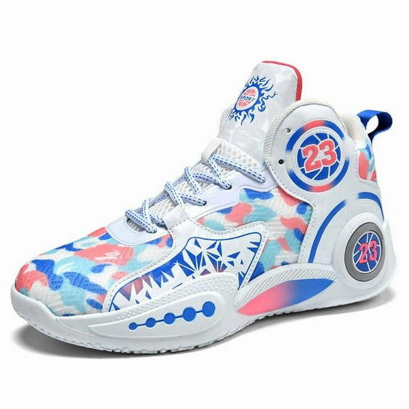 Novetra Men's High Top Basketball Shoes With Anti Slip and Breathable Camouflage Design, Sports Basketball Boots Gifts