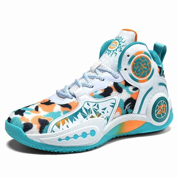 Novetra Men's High Top Basketball Shoes With Anti Slip and Breathable Camouflage Design, Sports Basketball Boots Gifts