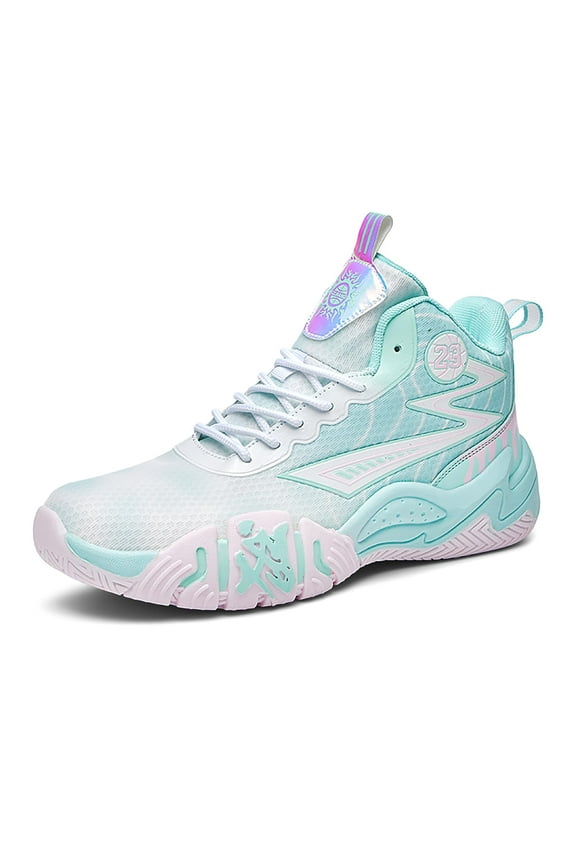 Men's High Top Basketball Shoes With Mesh Surface for Outdoor Court Anti Slip Sports Shoes