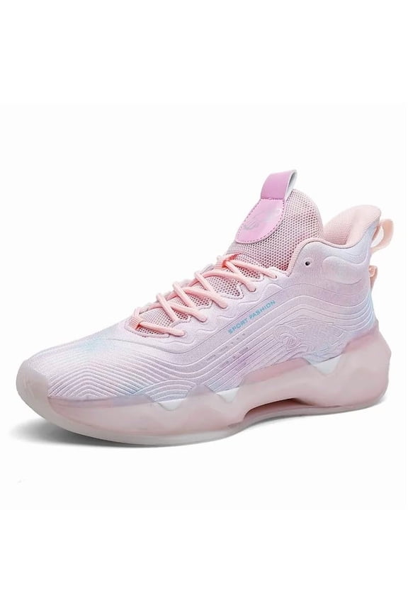 Unisex Fluorescent Basketball Shoes Sneakers Super Light High Top Graffiti Style Combat Basketball Boots Gifts