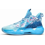 Novetra Unisex Fluorescent Basketball Shoes Sneakers Super Light High Top Graffiti Style Combat Basketball Boots Gifts