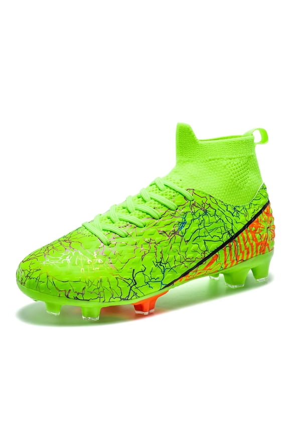 Unisex Football Shoes High Top Youth Training Anti Slip Soccer Boots