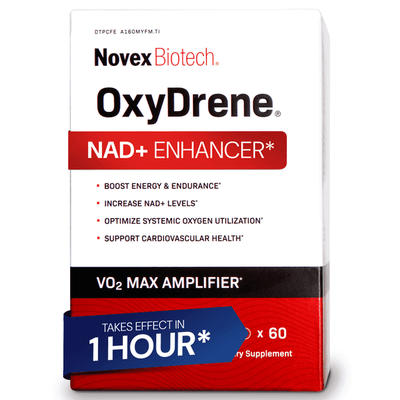 Novex Biotech Oxydrene NAD+ Enhancer - Natural Supplement Promoting Endurance and Cardiovascular Support for Men