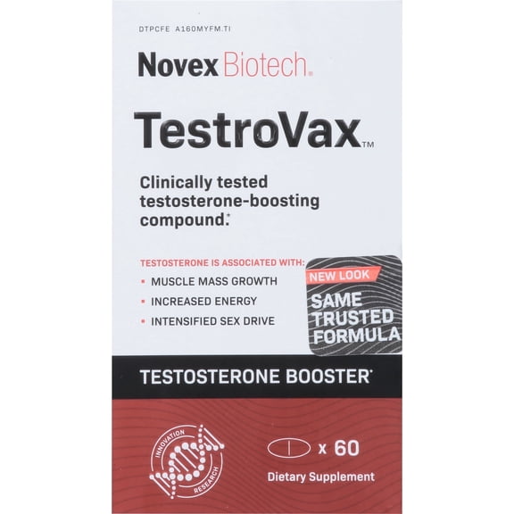 Novex Biotech Testrovax - Best Testosterone Booster for Men - Vitamins for Men - Test Booster - Increase Testosterone levels in 12 days* - 60 Count