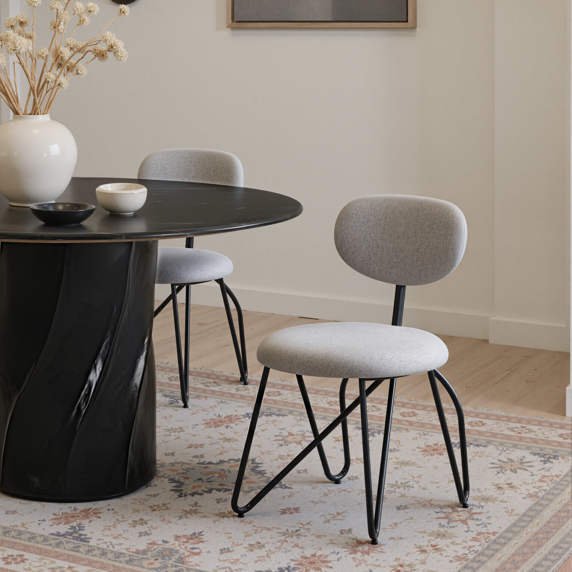 Novi Walmart Novi Dining Chair Dove Gray Dining Chair, Modern Style, Comfy and ...