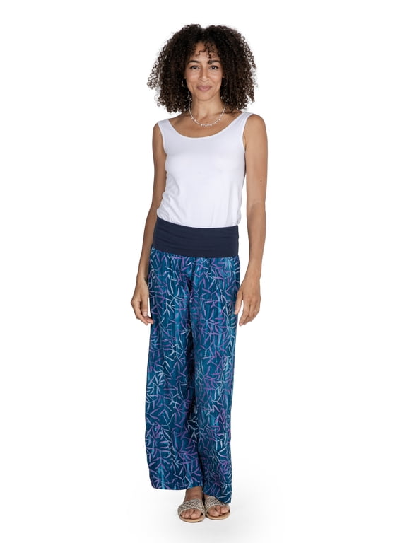 Rayon Yoga Bali Seaweed Batik Handmade Artisan Handcrafted Pants