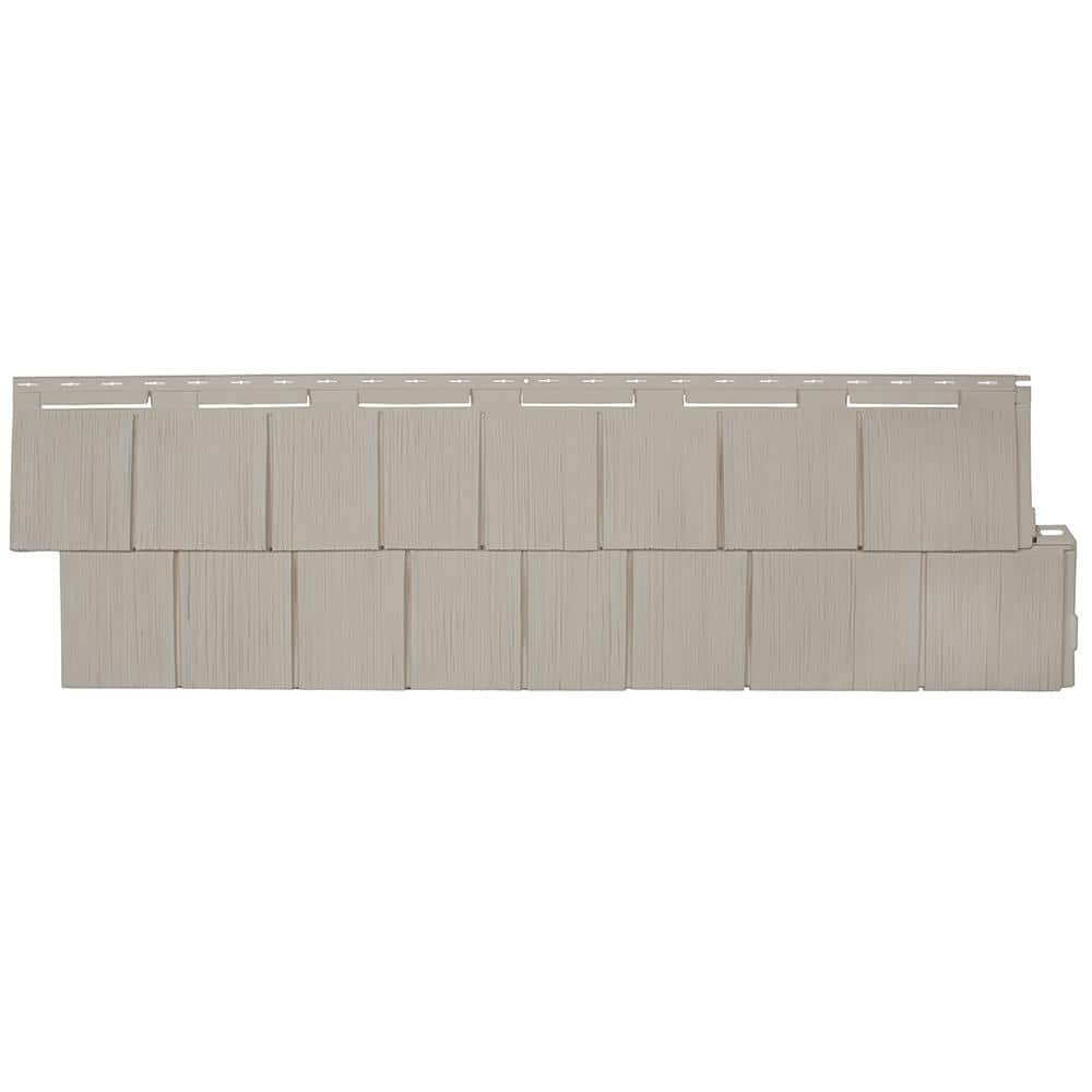 Shake Panel Box NovikShake 14.5 in. x 48.75 in. RS RoughSawn Shake Polymer Siding in ...