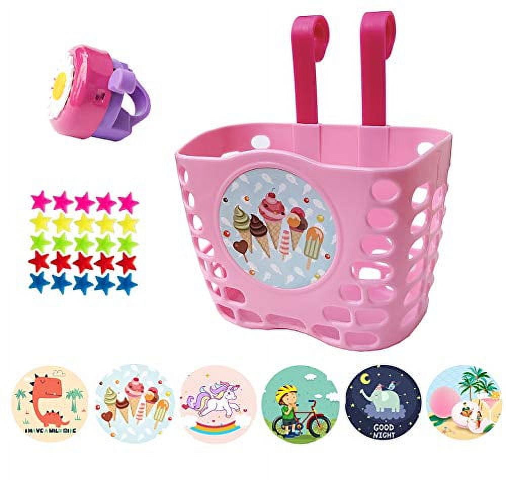 Noviko Kids Bicycle Decorations,Kids Bicycle Front Handlebar Basket ...
