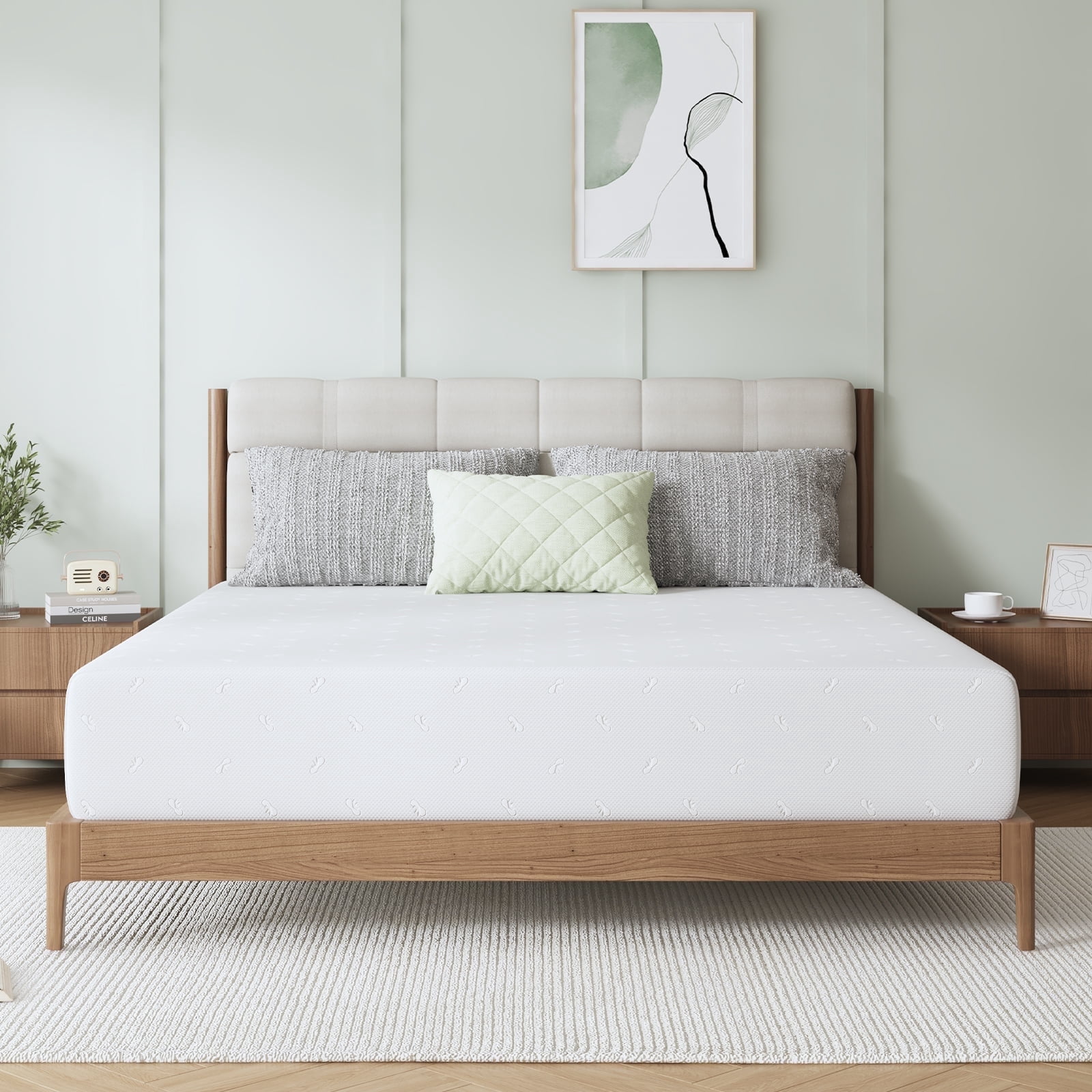 Novilla 14 Inch King Size Mattress, Memory Foam King Mattress for Motion Isolation & Pressure Relieving with Cooling Airflow & High-Density Support Foam Mattresses in a Box