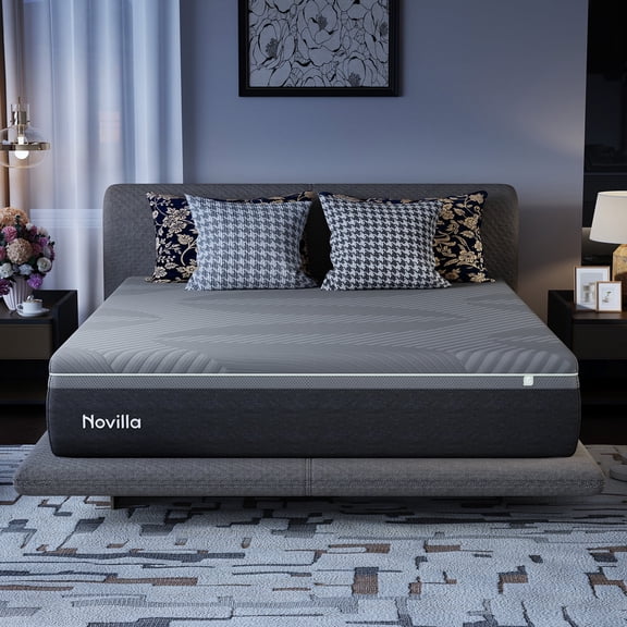 Novilla AiryFlow 14 Inch King Mattress, Cooling Gel Memory Foam Mattress in a Box, Medium Firm with Pressure Relief, Motion Isolation & Breathable Cover, CertiPUR-US Certified