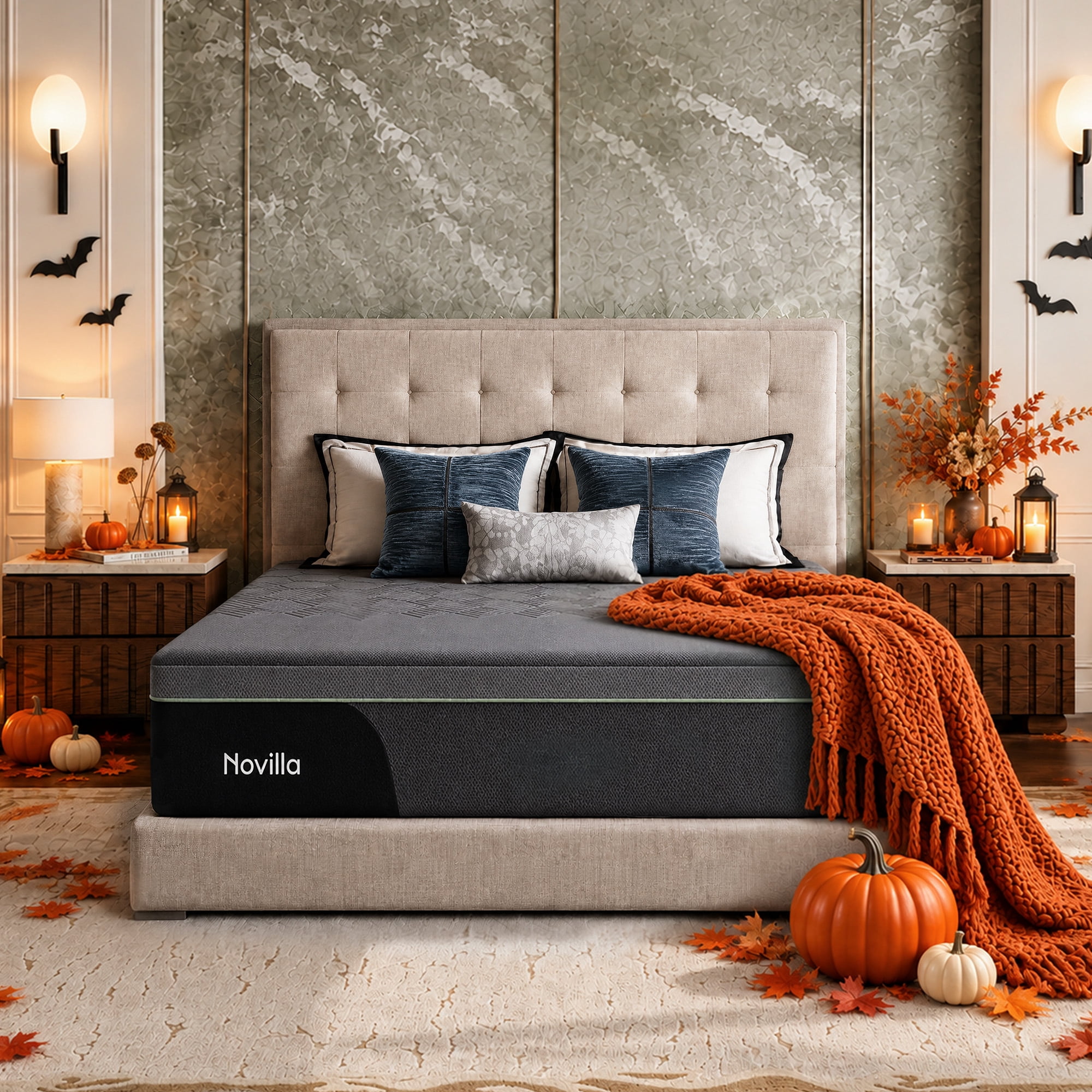Infant Memory Graph Novilla AiryFlow Graphene King Size Cooling Memory Foam Mattress 12 ...