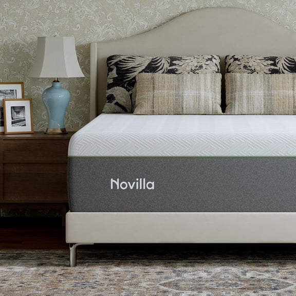 Novilla Bliss Green Tea Memory Foam Twin XL Mattress, 10 Inch XL Twin Mattress for Kids for Refreshing Sleep with Cool-Touch Nylon Cover, Zone Support & Pain Relief with CertiPUR-US Certified Foams