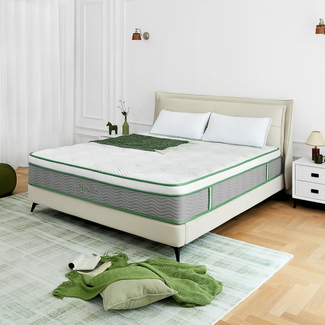 Novilla Full Mattress 12 Inch Memory Foam Hybrid Mattress in a Box with Individual Pocket Spring